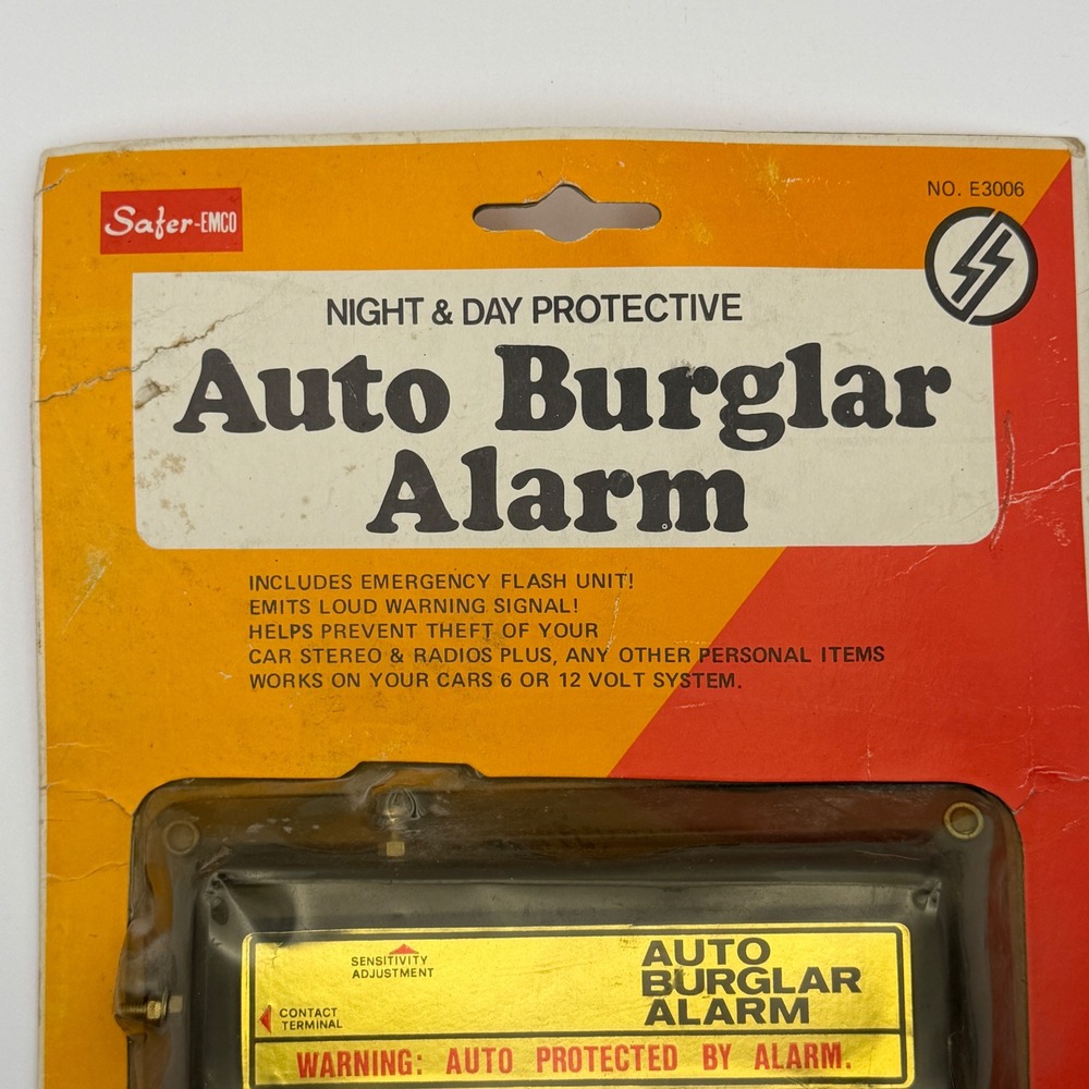 Safer-Emco Auto Burglar Alarm Vintage E3006 6V/12V Gold‎ Retro Car Security Kit - Picture 3 of 8